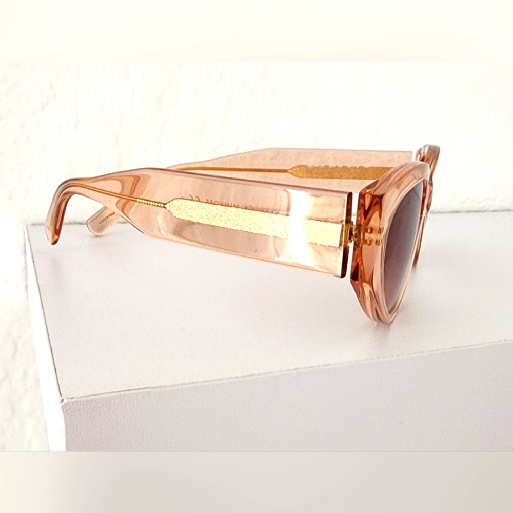 Rebecca Minkoff Women's Cat Eye Crystal Pink, Brown Gradient, Selma Sunglasses. - Picture 3 of 7